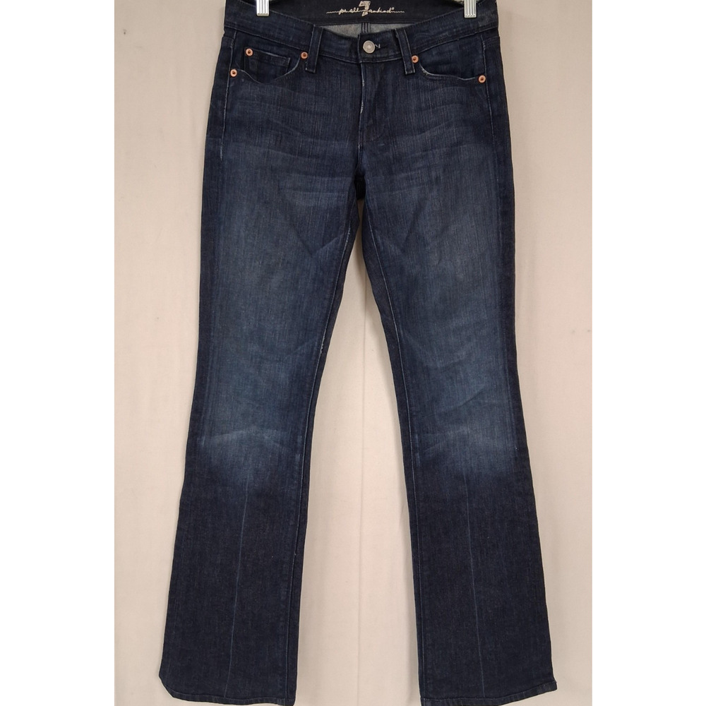7 for All Mankind Y2K Jeans Women 27 Dark Wash Bootcut Low Rise Stretch USA
